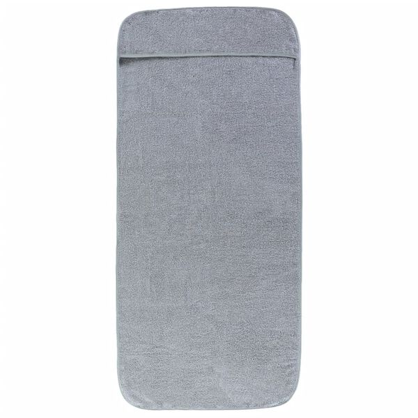 vidaXL Serviettes de plage 2 pcs gris 75x200 cm tissu 400 GSM