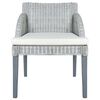 vidaXL Chaise &agrave; manger avec coussin Gris Rotin naturel