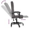 vidaXL Fauteuil de massage inclinable de bureau Gris Similicuir
