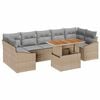 vidaXL Ensemble de canap&eacute; de jardin 8 pcs Beige et Gris clair