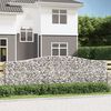 vidaXL Paniers &agrave; gabions arqu&eacute;s 3 pcs 400x30x120/140 cm Fer galvanis&eacute;