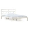 vidaXL Cadre de lit sans matelas blanc bois massif 140x200 cm