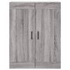 vidaXL Buffet haut Sonoma gris 69,5x34x180 cm Bois d'ing&eacute;nierie