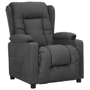 vidaXL Fauteuil inclinable Gris fonc&eacute; Tissu