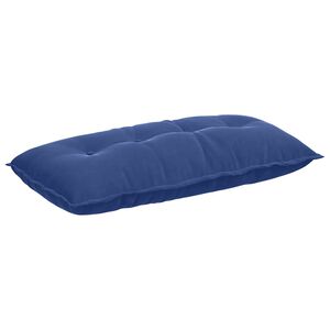 vidaXL Coussin de Dos Bleu police 100 x 50 cm Tissu en velours c&ocirc;tel&eacute;
