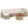 vidaXL Ensemble de canapé de jardin 8 pcs Beige et blanc
