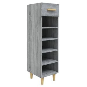 vidaXL Meuble &agrave; chaussures Sonoma gris 30x35x105 cm Bois d'ing&eacute;nierie
