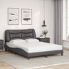 vidaXL Cadre de lit sans matelas Hvar gris 140x190 cm similicuir
