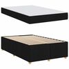vidaXL Cadre de lit avec matelas Noir 120 x 190 cm tissu