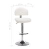 vidaXL Tabouret de bar Blanc Similicuir