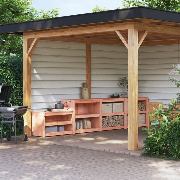 vidaXL Armoires de cuisine d'ext&eacute;rieur 3 pcs bois massif douglas