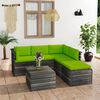 vidaXL Salon palette de jardin 6 pcs avec coussins Bois de pin