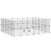 vidaXL Cage animaux de compagnie &agrave; 44 panneaux et porte Noir 35x35 cm
