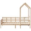 vidaXL Lit de jour avec toit sans matelas 90x190 cm bois massif
