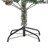vidaXL Sapin de Noël pré-éclairé avec neige floquée/cônes 195cm PVC/PE