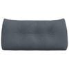 vidaXL Coussin de Dos Gris fonc&eacute; 100 x 24 x 50 cm Velours