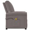 vidaXL Fauteuil de massage Taupe Tissu