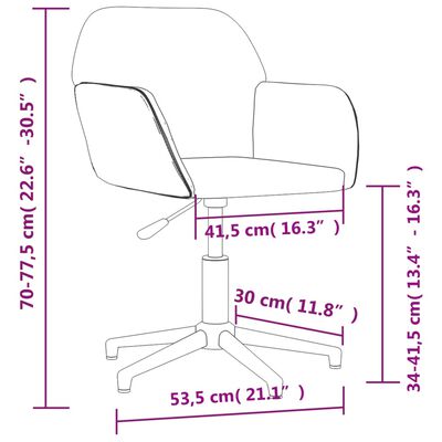 vidaXL Chaise pivotante de bureau Noir Tissu