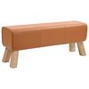 vidaXL banc 110 x 30 x 45 cm Cuir v&eacute;ritable Marron
