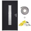 vidaXL Porte d'entr&eacute;e anthracite 98x200 cm PVC