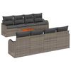 vidaXL Ensemble de canap&eacute; de jardin avec coussin 9 pcs Gris polyrotin