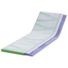 vidaXL Surmatelas Blanc et vert 80 x 200 cm Tissu Jacquard