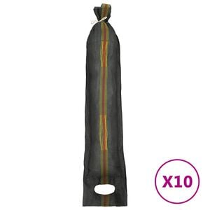 vidaXL Sacs de sable 10 pcs vert fonc&eacute; 103x25 cm PEHD