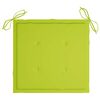 vidaXL Chaises de jardin lot de 2 avec coussins vert vif Teck massif
