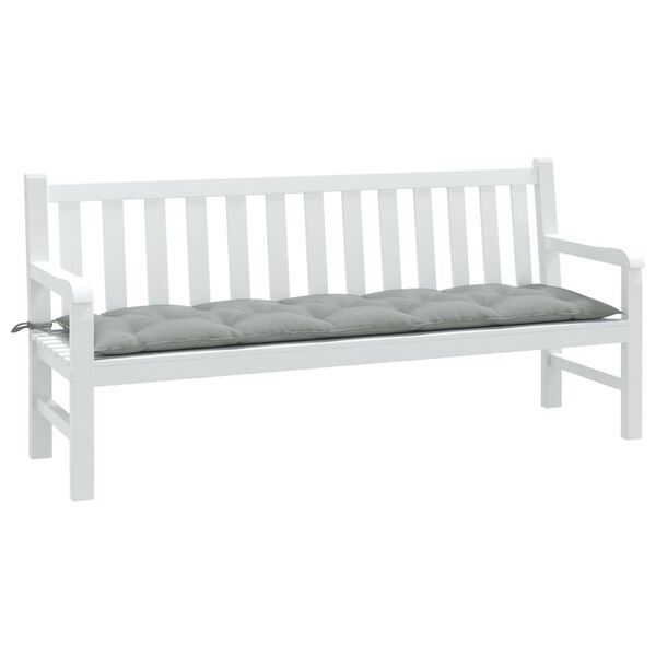 vidaXL Coussin de banc de jardin gris clair m&eacute;lang&eacute; 180x50x7 cm tissu