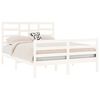 vidaXL Cadre de lit sans matelas blanc bois massif 135x190 cm