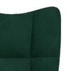 vidaXL Chaise de relaxation Vert fonc&eacute; Velours