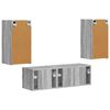 vidaXL Ensemble de meuble TV mural 4 pcs Gris Sonoma Bois d'ing&eacute;nierie