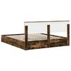 vidaXL Lit de Rangement Ch&ecirc;ne fum&eacute; 180 x 200 cm Bois d'ing&eacute;nierie