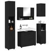 vidaXL Ensemble de mobilier de salle de bain avec tiroir 5 pcs Noir