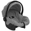 vidaXL Poussette pour b&eacute;b&eacute; 3-en-1 Gris clair et noir Acier