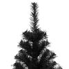 vidaXL Sapin de Noël avec 300 LED avec support Noir 180 cm PVC