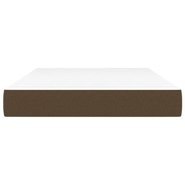 vidaXL Matelas de lit &agrave; ressorts ensach&eacute;s fermet&eacute; moyenne Marron fonc&eacute; 120x200x20 cm