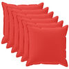 vidaXL Housse de coussin 6 pc HOUTEN Rouge 50 x 50 cm Polyester