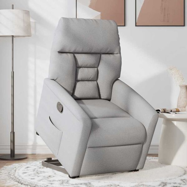 vidaXL Fauteuil inclinable gris nuage tissu