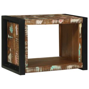 vidaXL Cube Mural Marron 55 x 35 x 40 cm Bois Recycl&eacute; Solide
