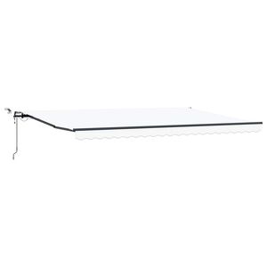 vidaXL Auvent r&eacute;tractable Blanc 500 &times; 350 cm Polyester