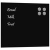 vidaXL Tableau noir magn&eacute;tique mural Noir 60x50 cm Verre tremp&eacute;