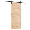 vidaXL Porte coulissante Marron 100 x 208 cm Bois de pin massif