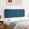 vidaXL Coussin de tête de lit bleu 140 cm velours