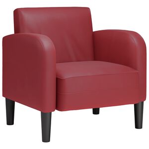 vidaXL Chaise de canap&eacute; et accoudoirs rouge bordeaux 54 cm similicuir