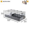 Ferplast Cage &agrave; lapin Multipla Maxi 142,5x72x50 cm Noir
