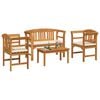 vidaXL Ensemble de salon Rose de jardin 4 pcs Bois d'Acacia Massif