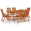 vidaXL Ensemble &agrave; manger de jardin 7 pcs Bois d'eucalyptus massif