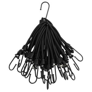 vidaXL Cordon &eacute;lastique avec crochets 25 pcs 17 cm
