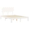 vidaXL Cadre de lit sans matelas blanc bois de pin massif
